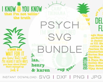 Psych TV Show SVG Bundle: Pineapple Designs (Digital Download)