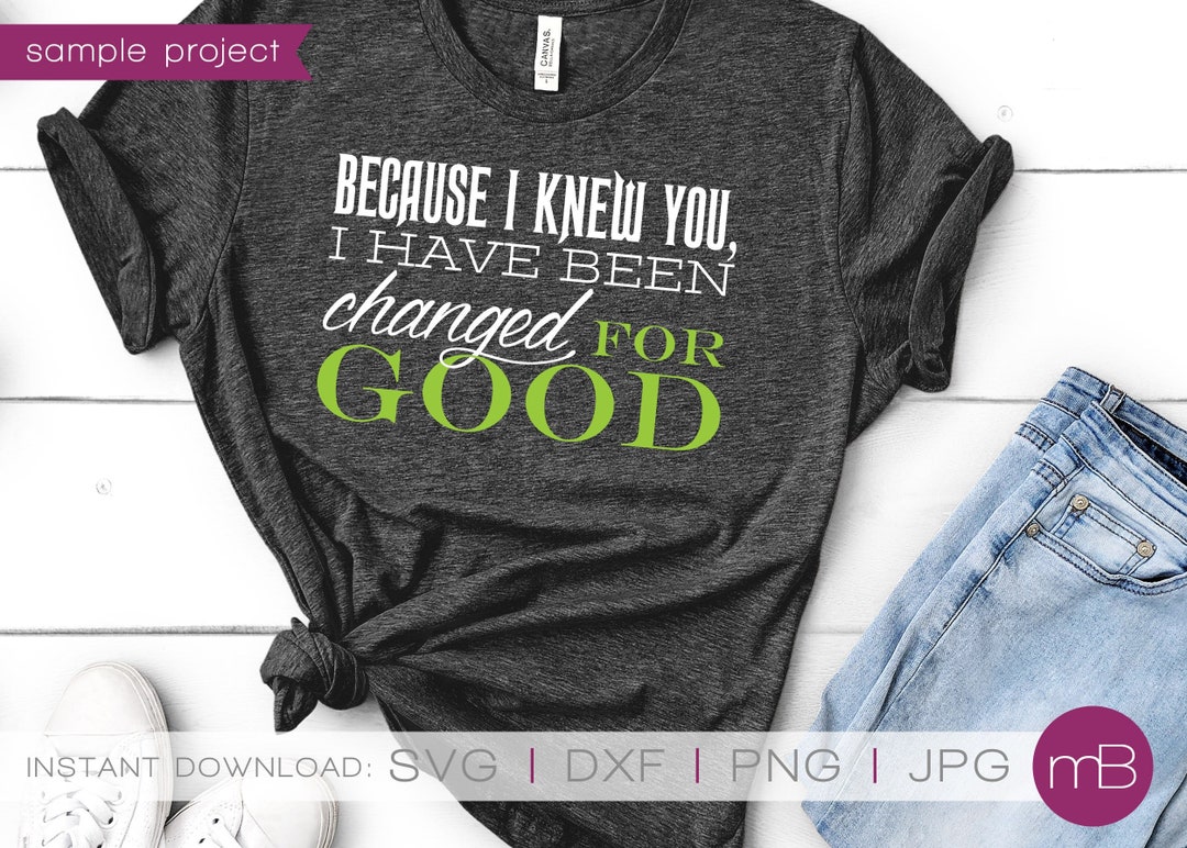 Wicked Broadway SVG: Changed for Good Musical Song Lyrics (digital ...