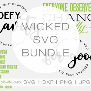 Wicked the Musical, Wicked SVG-bundel, Wicked Broadway, Everyone Verts, A Chance to Fly, Defying Gravity, Broadway, Musical, SVG-bestanden