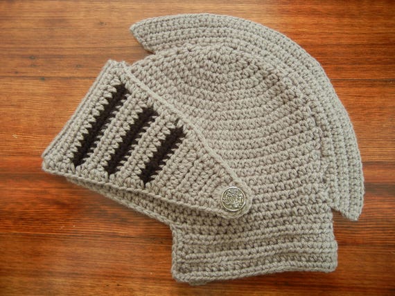 Knight's Helmet W/ Detachable Visor Crochet Pattern PDF Download