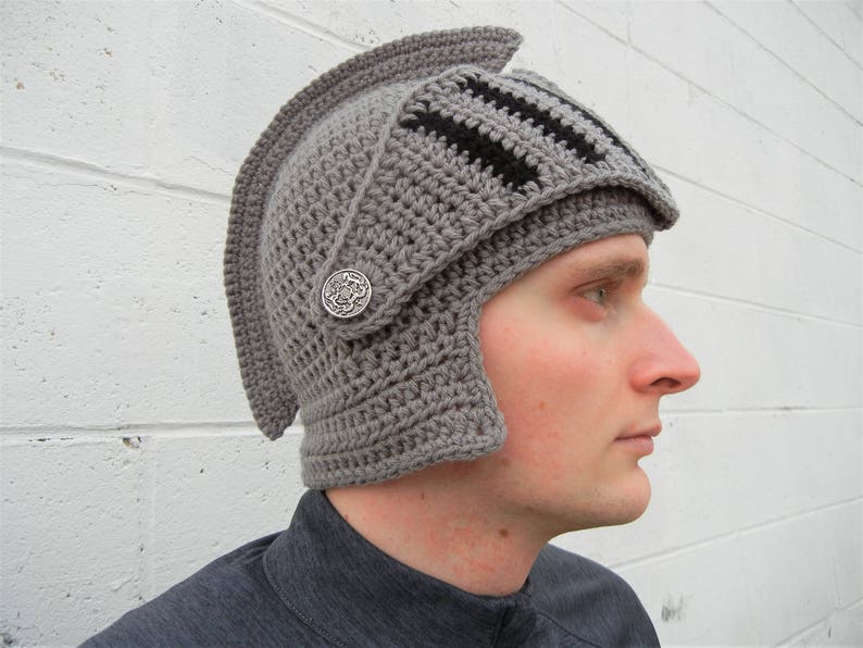 Knight/'s Helmet w Detachable Visor Crochet Pattern