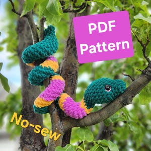 No-Sew Crochet Spiral Snake Pattern | Easy Plush Curly Serpent Stuffy