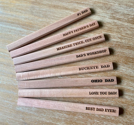 Custom Engraved Carpenter Pencil, Gifts for Dad, Gift for