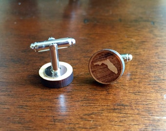 CUSTOM - State Wood Cufflinks