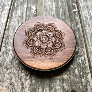 Mandala Wireless Charging Station Wood image 1