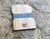Régénéré & recyclé bois Wallet - Custom État carte
