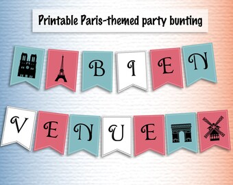 Paris Theme Party Water Bottle Labels Paris Decor Instant Etsy