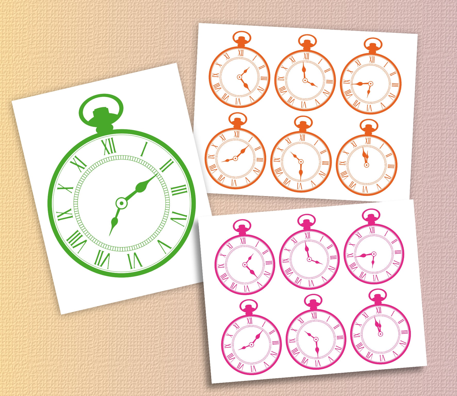 Alice in Wonderland Clock Party Printables Alice in Wonderland | Etsy