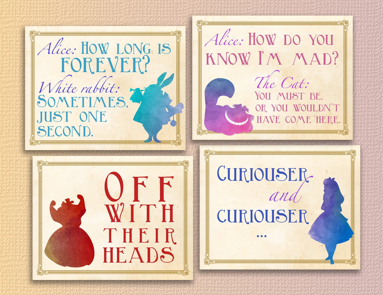 Alice in Wonderland Party Printables Alice in Wonderland - Etsy UK