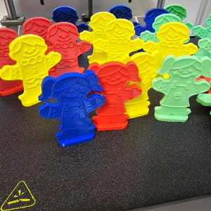Candyland 4 SET GIRLS Board Game Replacement Pieces Parts Pawns Movers Red Green Blue Yellow