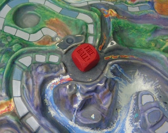 1 Dice FIREBALL DICE 1986 Fireball Island Board Game Replacement Pieces Parts