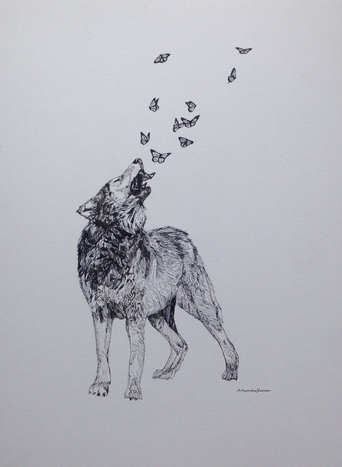 Animal Ink Drawing - Etsy Animal Ink Drawing - Etsy