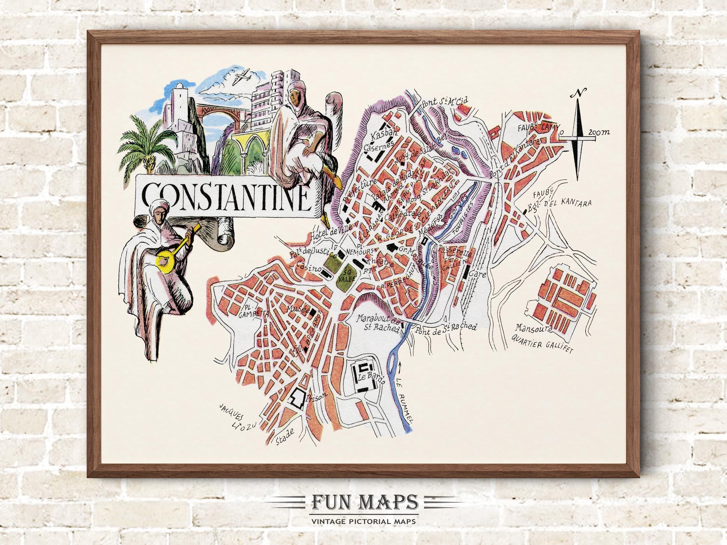 Old Constantine Map - Etsy