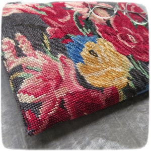 Tapestry Cover for Tablet iPad needlepoint, Protective Sleeve, Red Gladiolus image 8