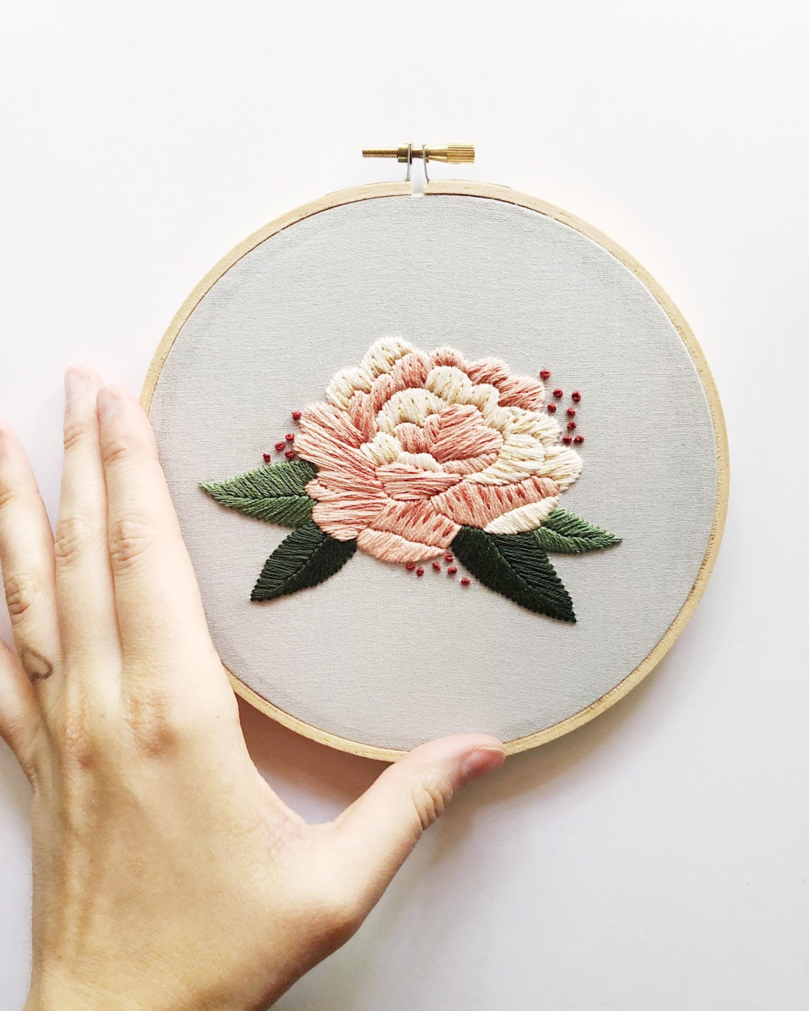 Pattern Peony Flower Embroidery Pattern PDF Pattern Flower Etsy