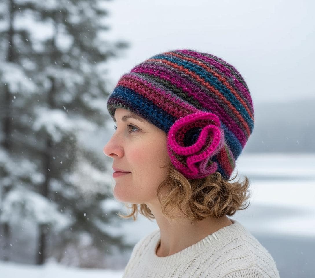 Side Flower Beanie - Etsy