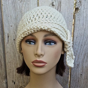 Winter Cloche With Side Tie Unique 1920's Style Hat - Etsy