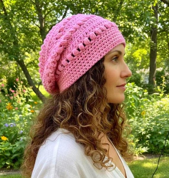 Lightweight Slouchy Beanie for Summer - Knit Cotton Chemo Hat CHARM Womens Light Weight Summer Beanie, Black M | Mens  main image 3
