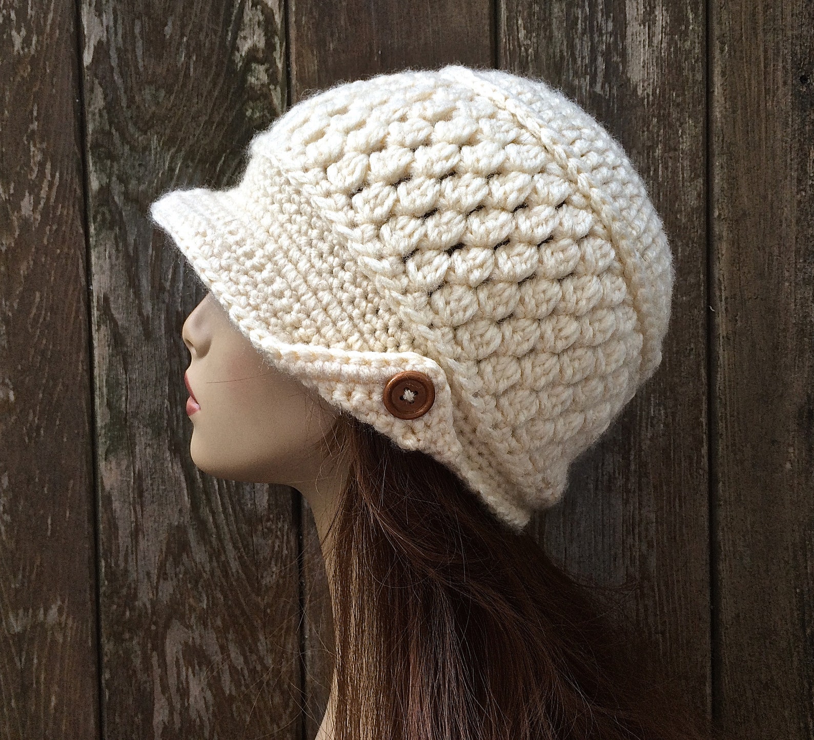 Women's Newsboy Winter Newsboy Hat Visor Beanie Soft Etsy