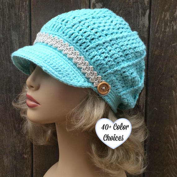 Soft Cotton Newsboy Billed Beanie Light Weight Newsboy Hat Women s Newsboy Hats Chemo Hat Cotton Chemo Hat Crochet Cotton Newsboy Etsy