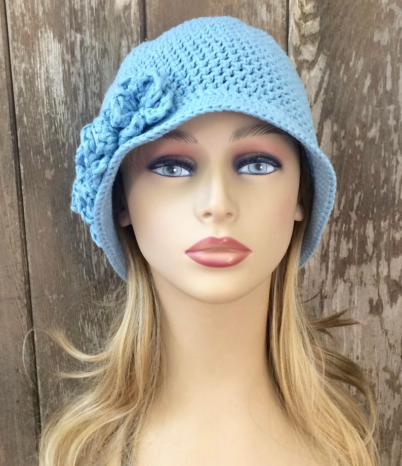 Cotton Cloche Hat With Ruffle Brimmed Hat Chemo Summer Hat | Etsy
