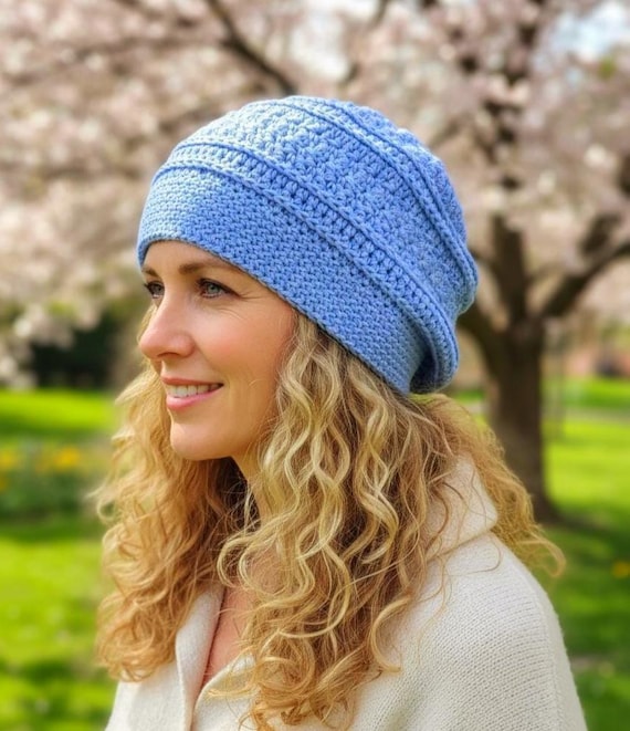 Cotton Slouchy Chemo Hat: Lightweight Summer Slouchy Beanie  display picture 3