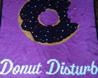handmade crochet blanket - donut