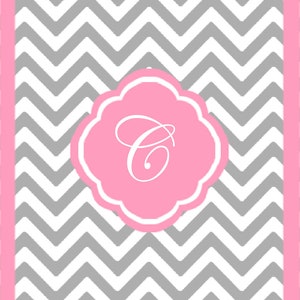 handmade crochet blanket Chevron with monogram