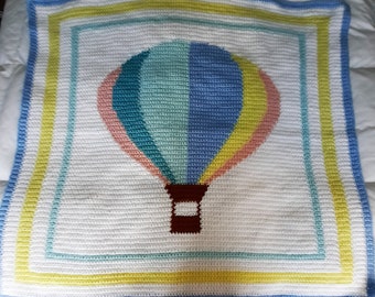 handmade baby blanket - hot air balloon