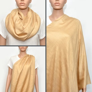 Nursing cover scarf, nursing cover, nursing scarf, infinity scarf, breastfeeding cover, nursing infinity scarf, yellow scarf, beige scarf