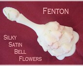 Fenton Temple Flowers Opalescent Art Glass Bell, Satin Pink Hand Painted, Anniversary Limited Edition, Wedding Flowers, FREE SHIPPING