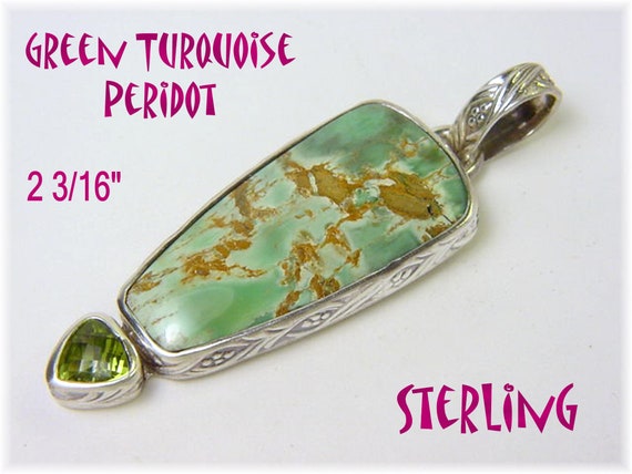 Native American Rare Navajo Amethyst Green Turquoise Sterling Silver Necklace Native American Rare Navajo Amethyst Green Turquoise Sterling Silver Necklace