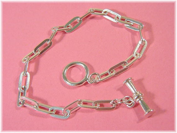 Sterling Silver 24" Necklace Bracelet Set, Flat C… - image 6