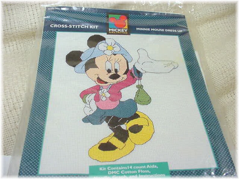 3 Mickey Mouse Unlimited Cross Stitch Disney Kits New Etsy