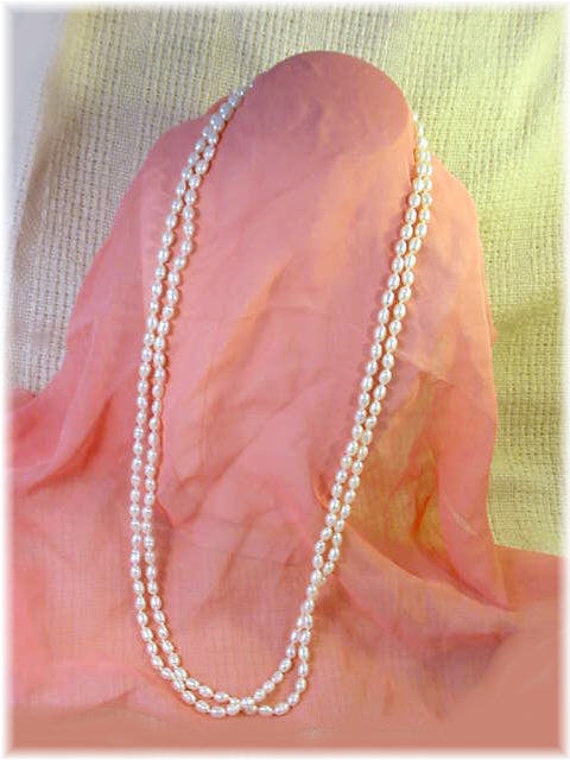 Pure White Baroque Pearl Necklace,70", RARE 7 to … - image 6