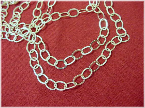 Flat Oval Chain Sterlin Silver Necklace, Stunning… - image 3