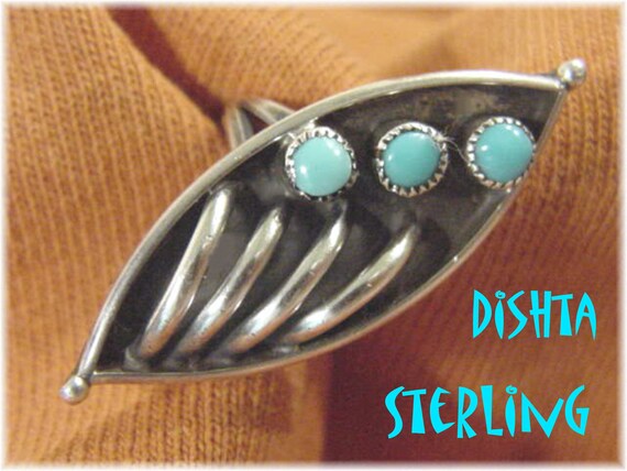 Dishta Zuni Sleeping Beauty Turquoise Sterling Si… - image 2