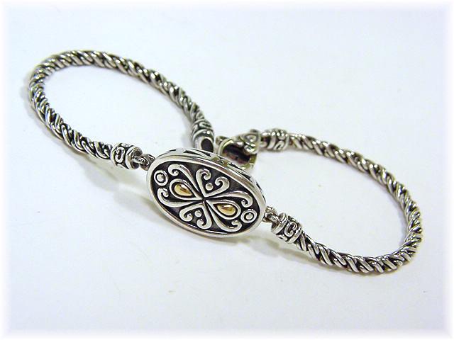 John Hardy Batu Sari Scroll 14K Gold Sterling Silver Chain