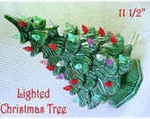Christmas Tree Ceramic Lighted with Base Holland Mold - Multi Colored Lights - Decorations, Electric, Ornaments, Santa, Elf FREE SHIPPING