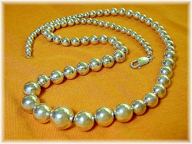 Navajo Pearls Balls Sterling Silver 25