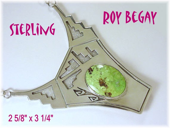 Rich Begay Vintage Native American Navajo Gaspeite Sterling Silver Bracelet Cuff Rich Begay Vintage Native American Navajo Gaspeite Sterling Silver Bracelet Cuff