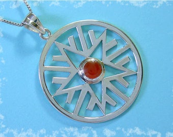 Pentagram Amethyst Sterling Silver Pendant, Star, Silhouette, Starburst, New Age, Metaphysical, Zen, Celestial, Hippie, Boho   FREE SHIPPING