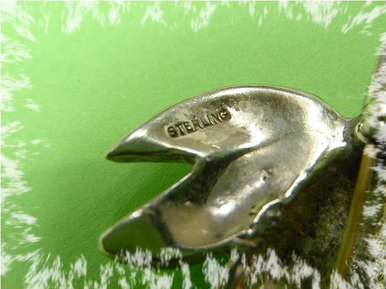 FREE SHIPPING Rare Arizona Sandcast Native American Indian Estate Sterling Silver Navajo Sand Cast Cactus Flower Brooch Pin Set of 2