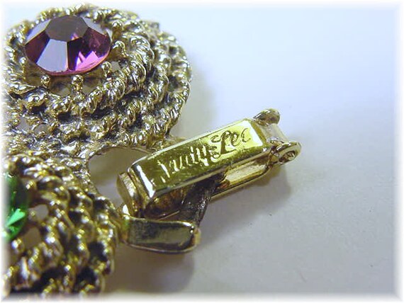 Judy Lee Rhinestone Bracelet, Multi Jewels, Rope … - image 5