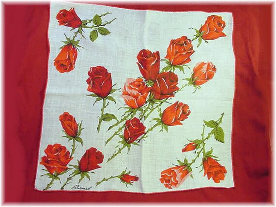 7 Roses Hankie Cotton Lot, Burmel, Cotton Handker… - image 5