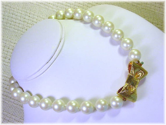 KATE Spade Pearl Bow Necklace New York All Wrapped up in - Etsy