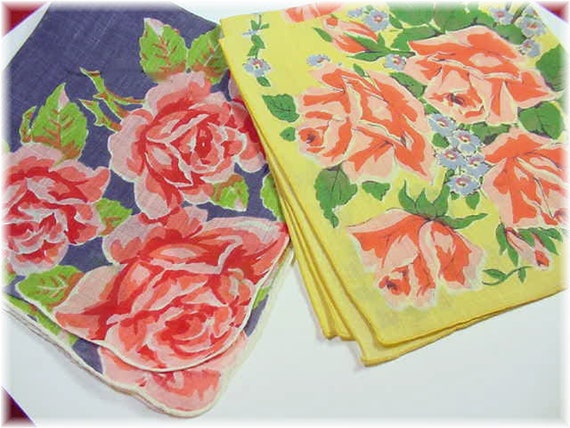 7 Roses Hankie Cotton Lot, Burmel, Cotton Handker… - image 6