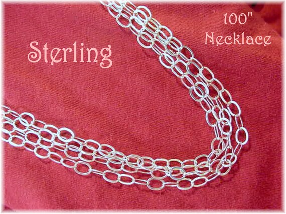 Stunning Flat Oval Chain Link Solid Sterling Silv… - image 6