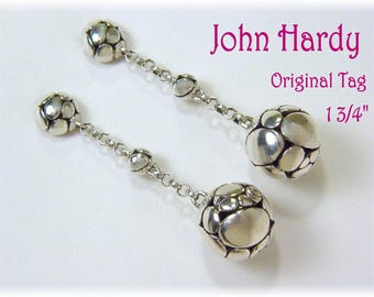 John Hardy Kali Ball Drop Sterling Silver Earrings With Original Tag, John Hardy Jewelry    FREE SHIPPING