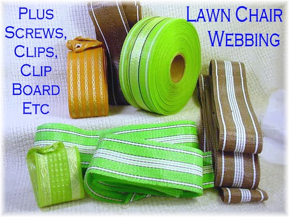 Lawn Chair Webbing Re Web Kit Clips Screws 1970s Vintage Patio Furniture,  Aluminum Folding Lawn Chair, Beach, Camping FREE SHIPPING 